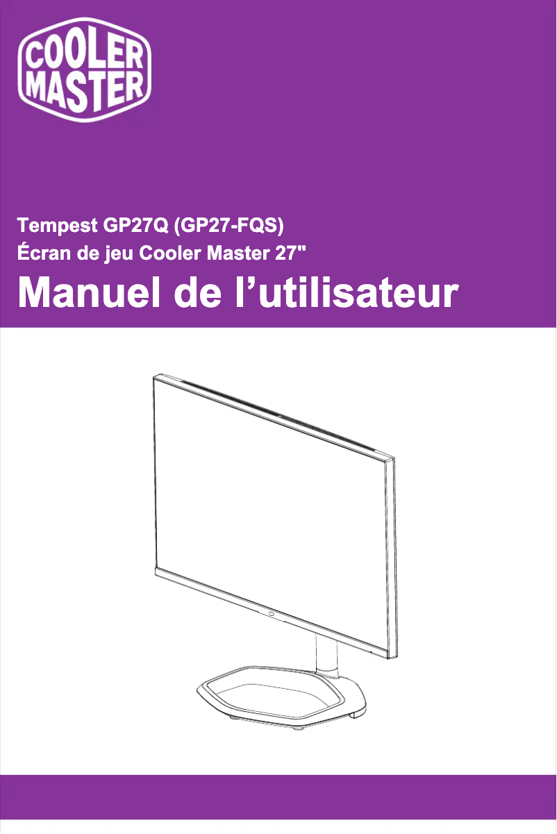 Página 1 del manual Manual de usuario Cooler Master Tempest GP27Q