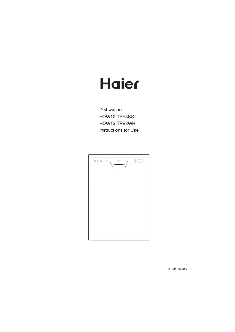 Page 1 de la notice Manuel utilisateur Haier HDW12-TFE3SS