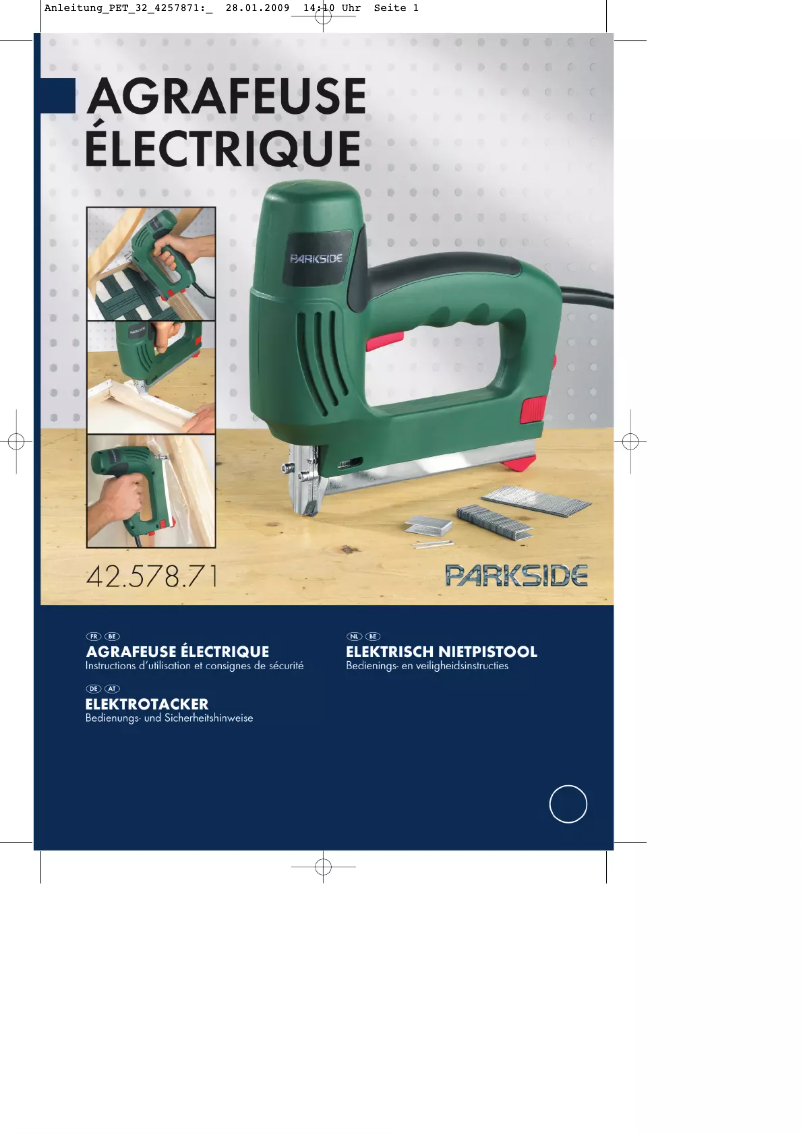Page 1 de la notice Manuel utilisateur Parkside PET 32