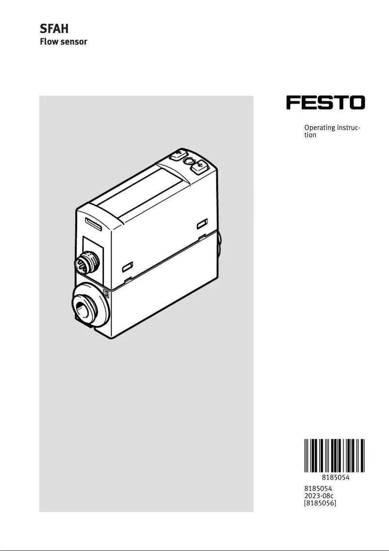 Page 1 de la notice Manuel utilisateur Festo SFAH-100U-Q6S-PNLK-PNVBA-M8