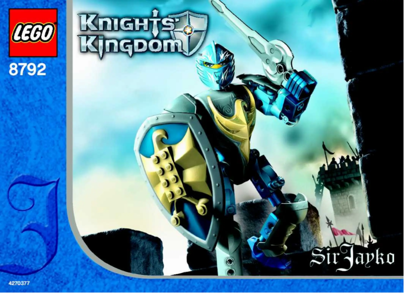 Page 1 de la notice Manuel utilisateur Lego Sir Jayko