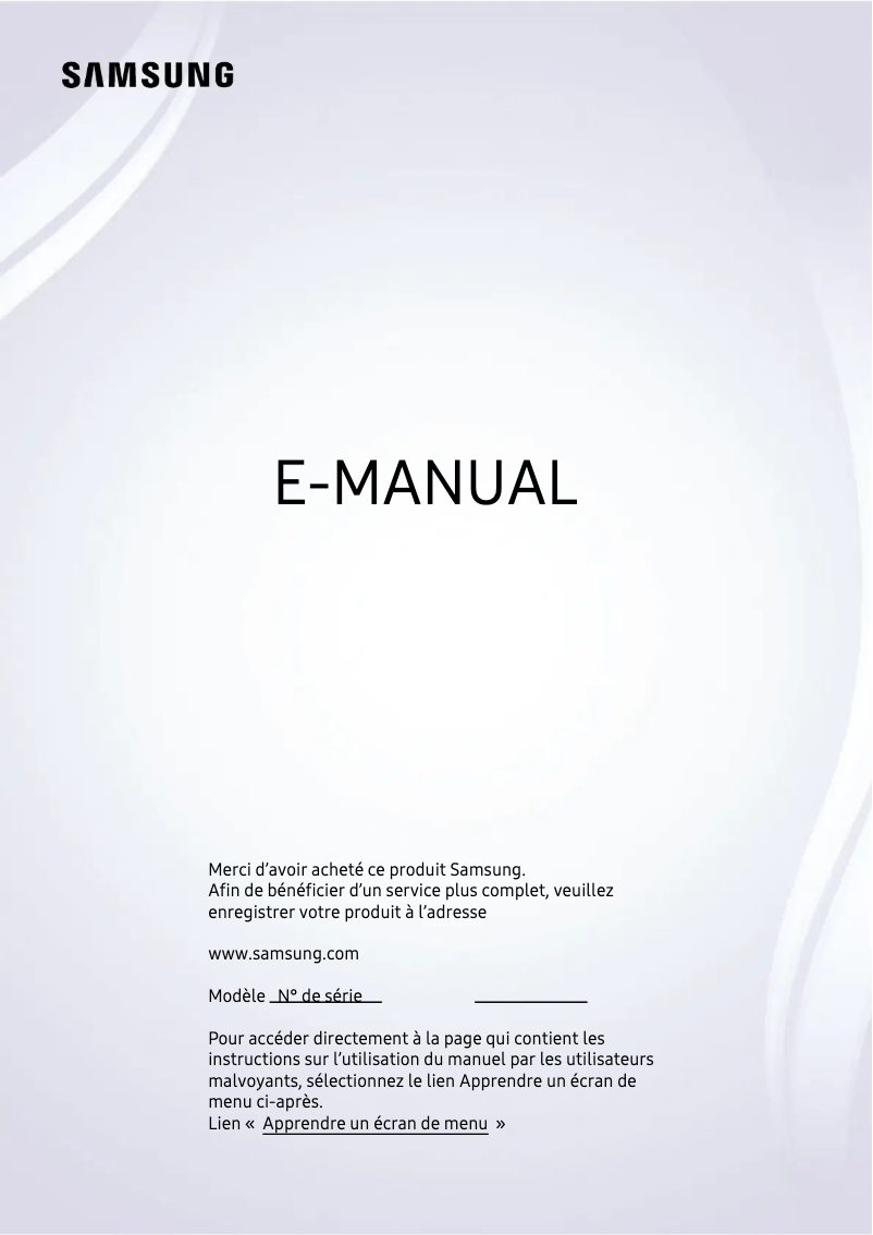 Page 1 de la notice Manuel utilisateur Samsung QE75Q80TAL