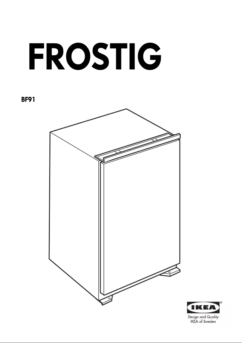 Page 1 de la notice Manuel utilisateur Ikea FROSTIG BF91