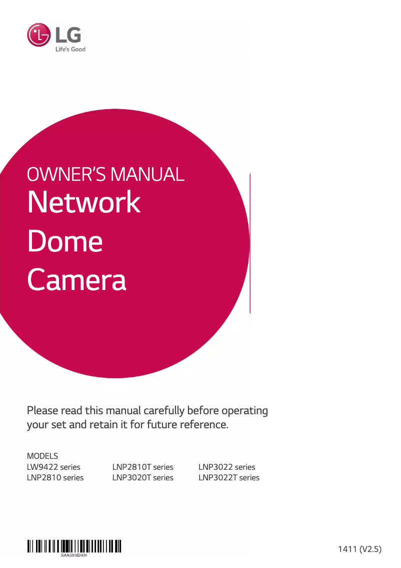 Page 1 de la notice Manuel utilisateur LG LNP3020T