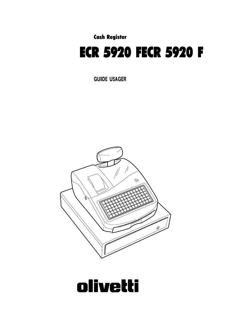 Page 1 de la notice Manuel utilisateur Olivetti ECR 5920 F