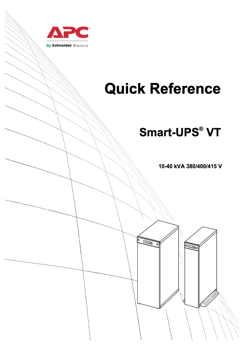 Page 1 de la notice Manuel utilisateur APC SUVTP10KH1B4S