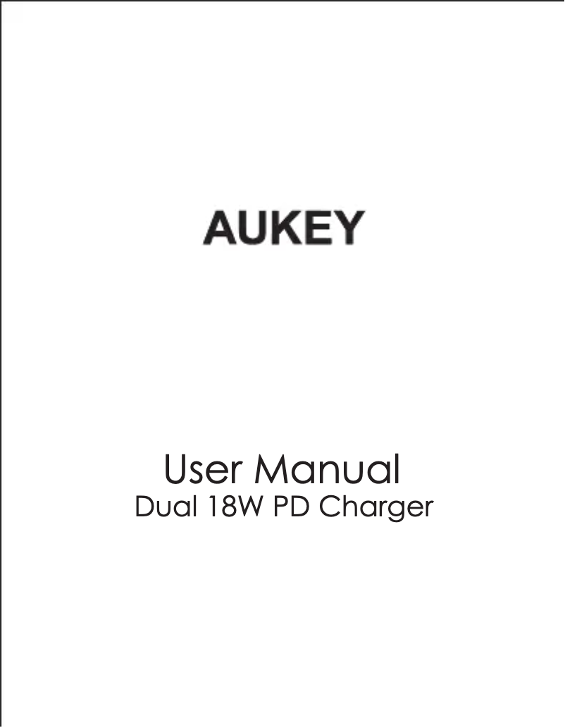 Page 1 de la notice Manuel utilisateur Aukey PB-Y1