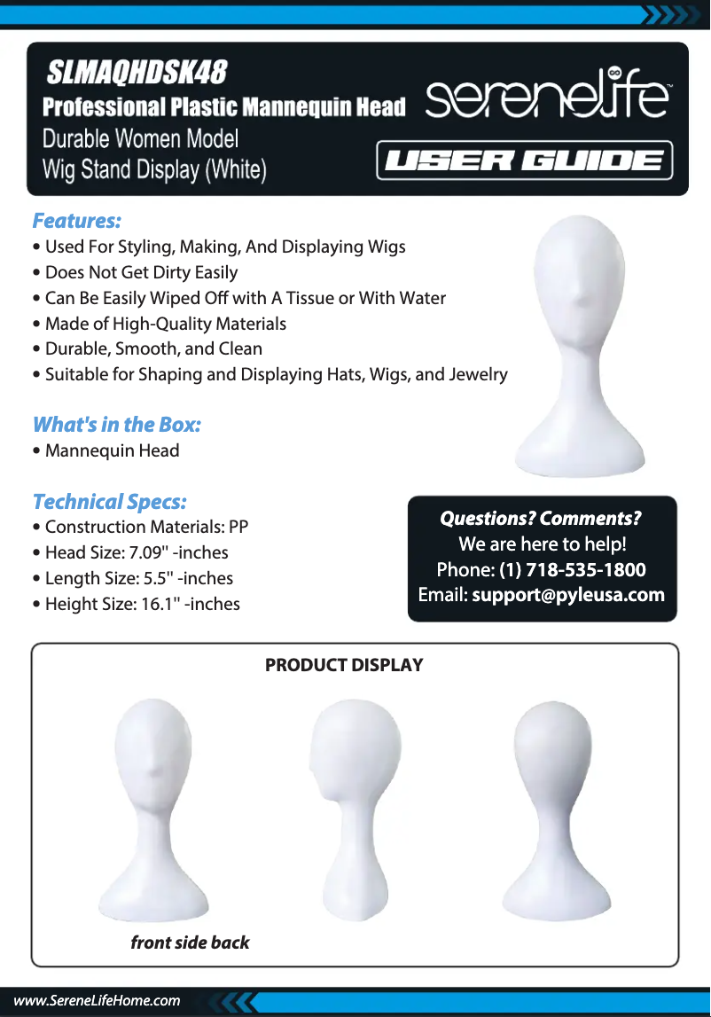 Página 1 del manual Manual de usuario SereneLife SLMAQHDSK48