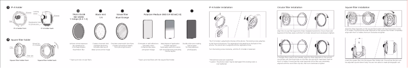 Page 1 de la notice Manuel utilisateur NiSi NISI-IPA-FILMKIT