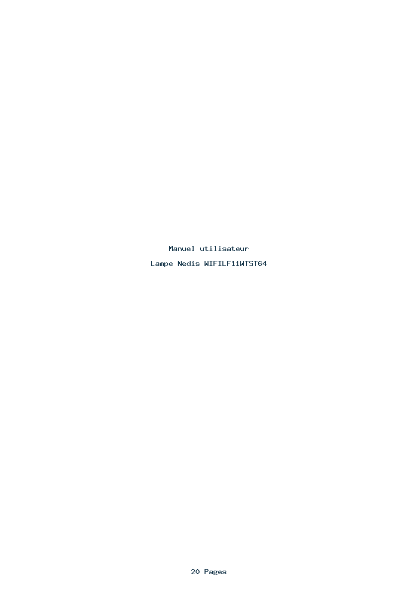 Page 1 de la notice Manuel utilisateur Nedis WIFILF11WTST64