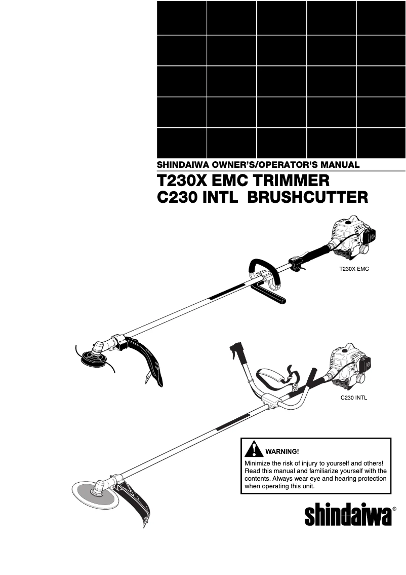 Page 1 de la notice Manuel utilisateur Shindaiwa C230