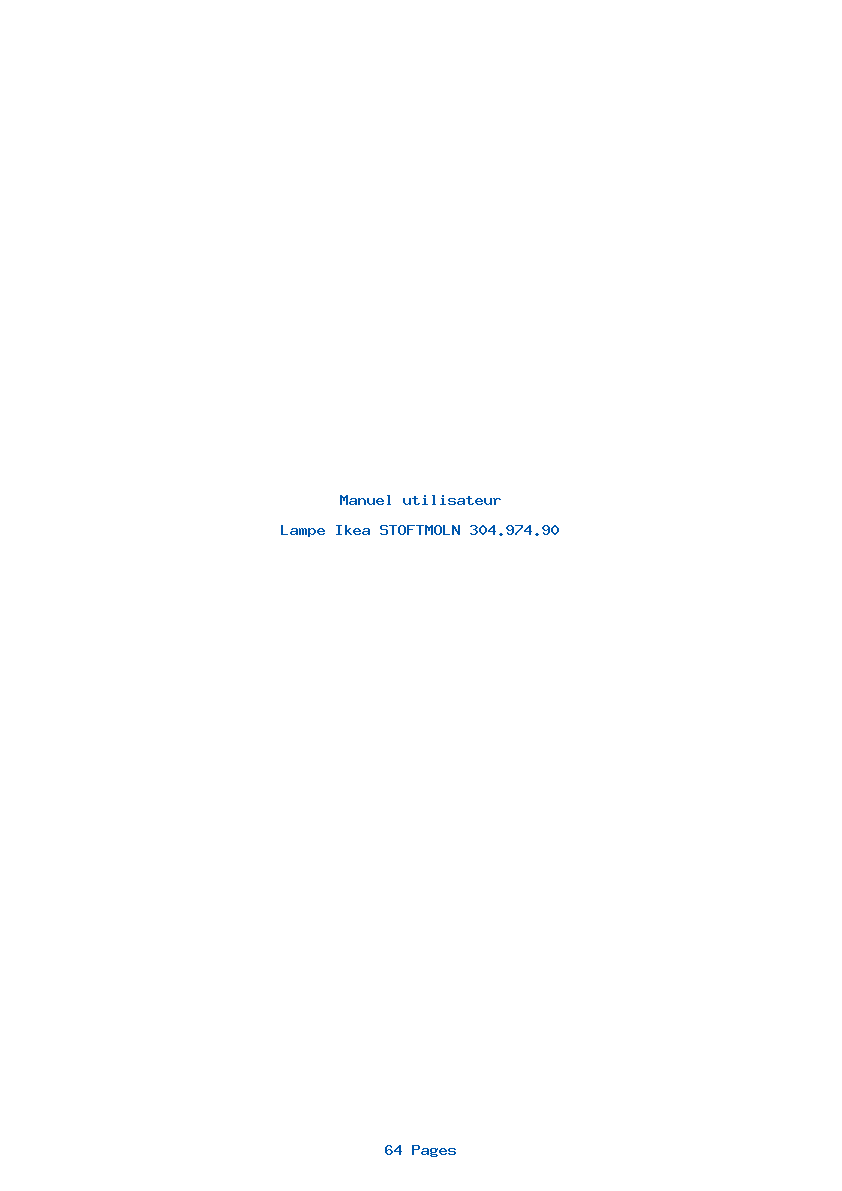 Page 1 de la notice Manuel utilisateur Ikea STOFTMOLN 304.974.90