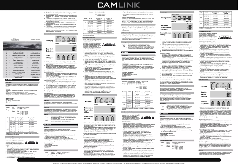 Page 1 de la notice Manuel utilisateur CamLink CL-OMEGA-27UK