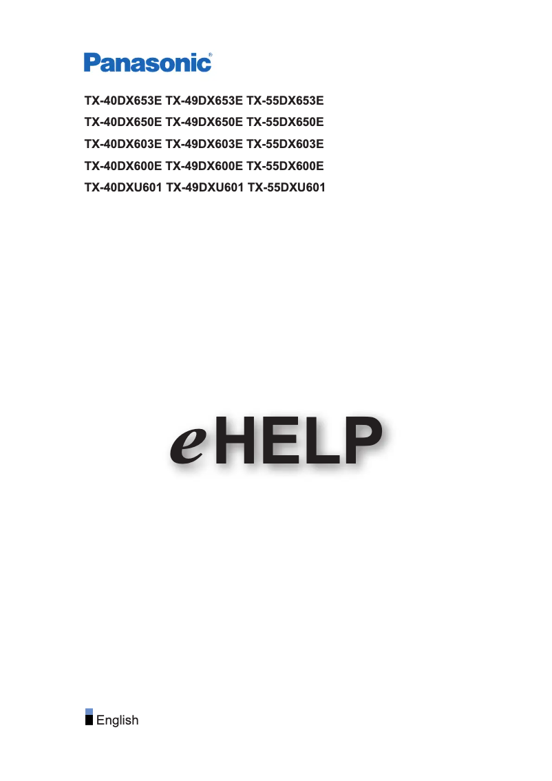 Page 1 of the manual User Manual Panasonic Viera TX-55DX600E