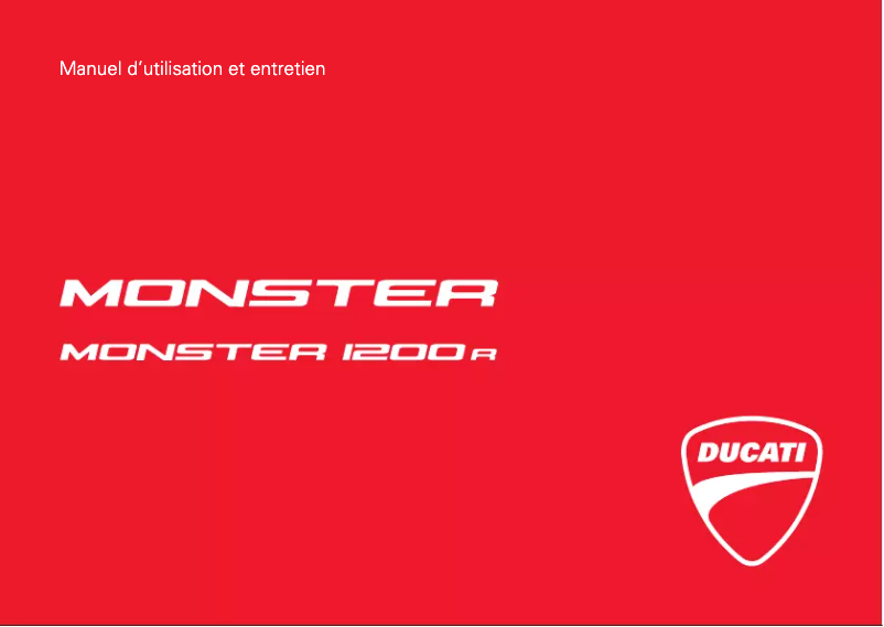 Page 1 of the manual User Manual Ducati Monster 1200 R (2016)