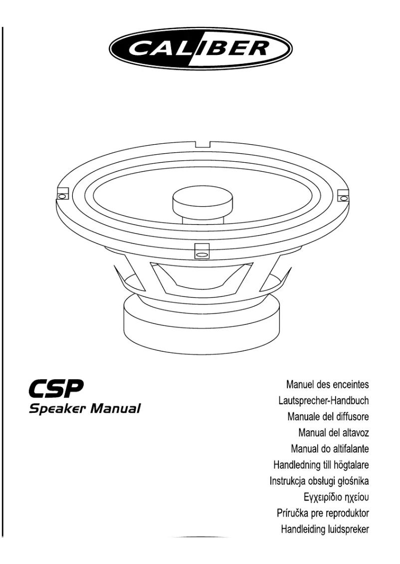 Page 1 de la notice Manuel utilisateur Caliber CSP69