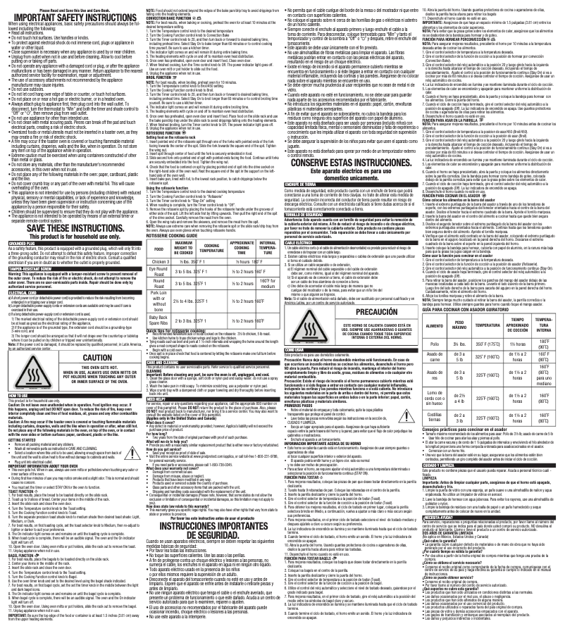 Page n°1 - Manuel utilisateur Black & Decker TO4314SSD