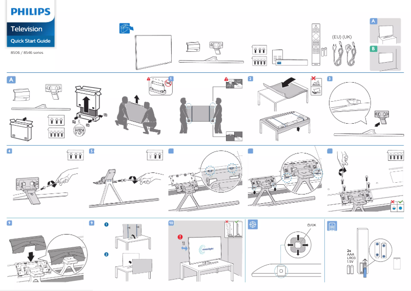 Image de la première page du manuel de l'appareil 65PUS8546