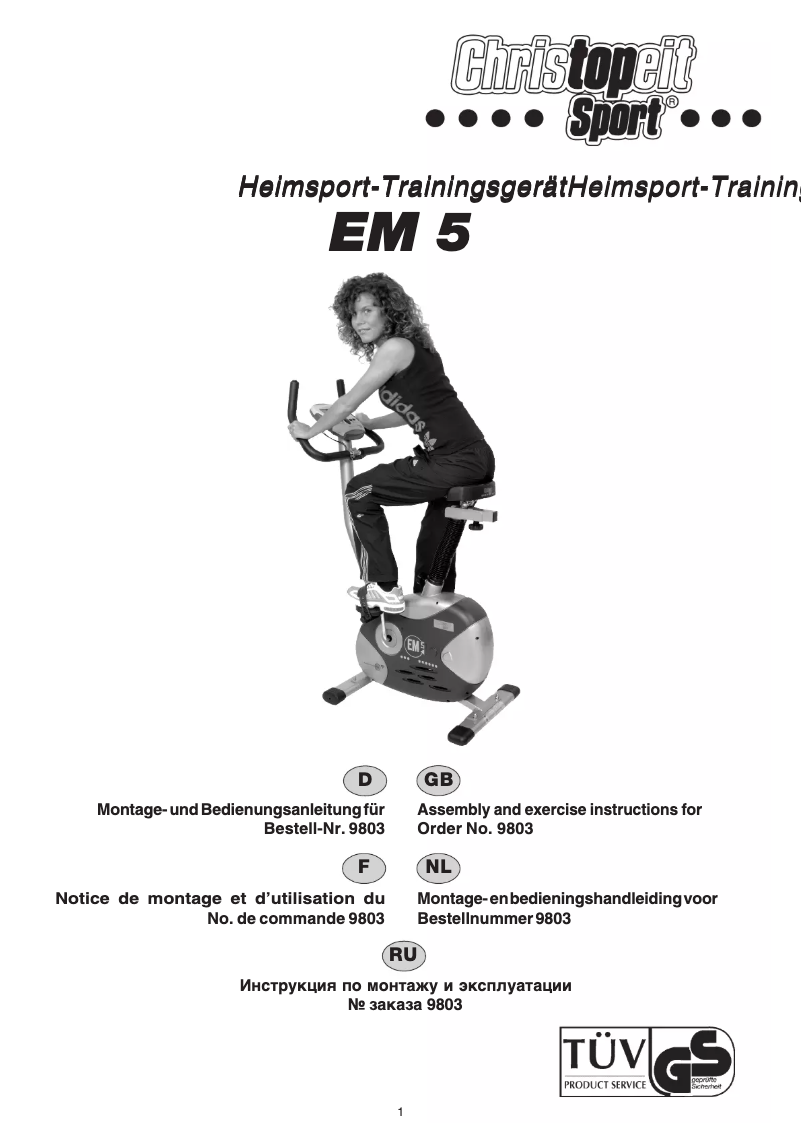 Page 1 de la notice Manuel utilisateur Christopeit EM 5