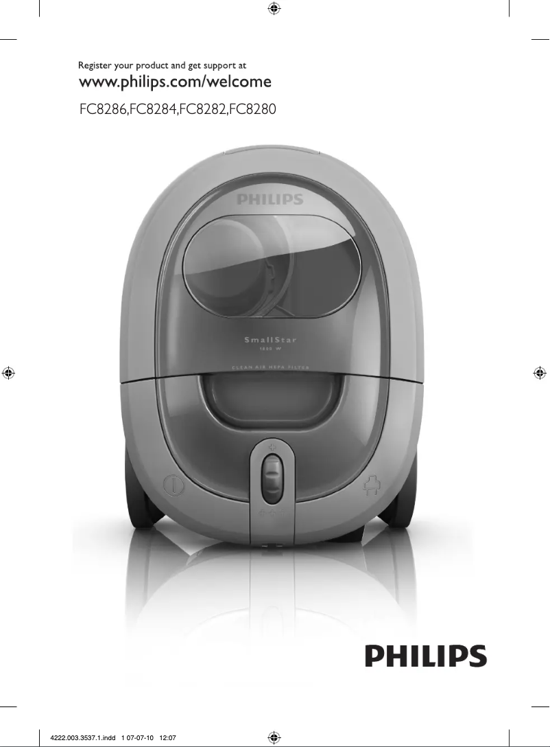 Page 1 of the manual User Manual Philips SmallStar FC8282
