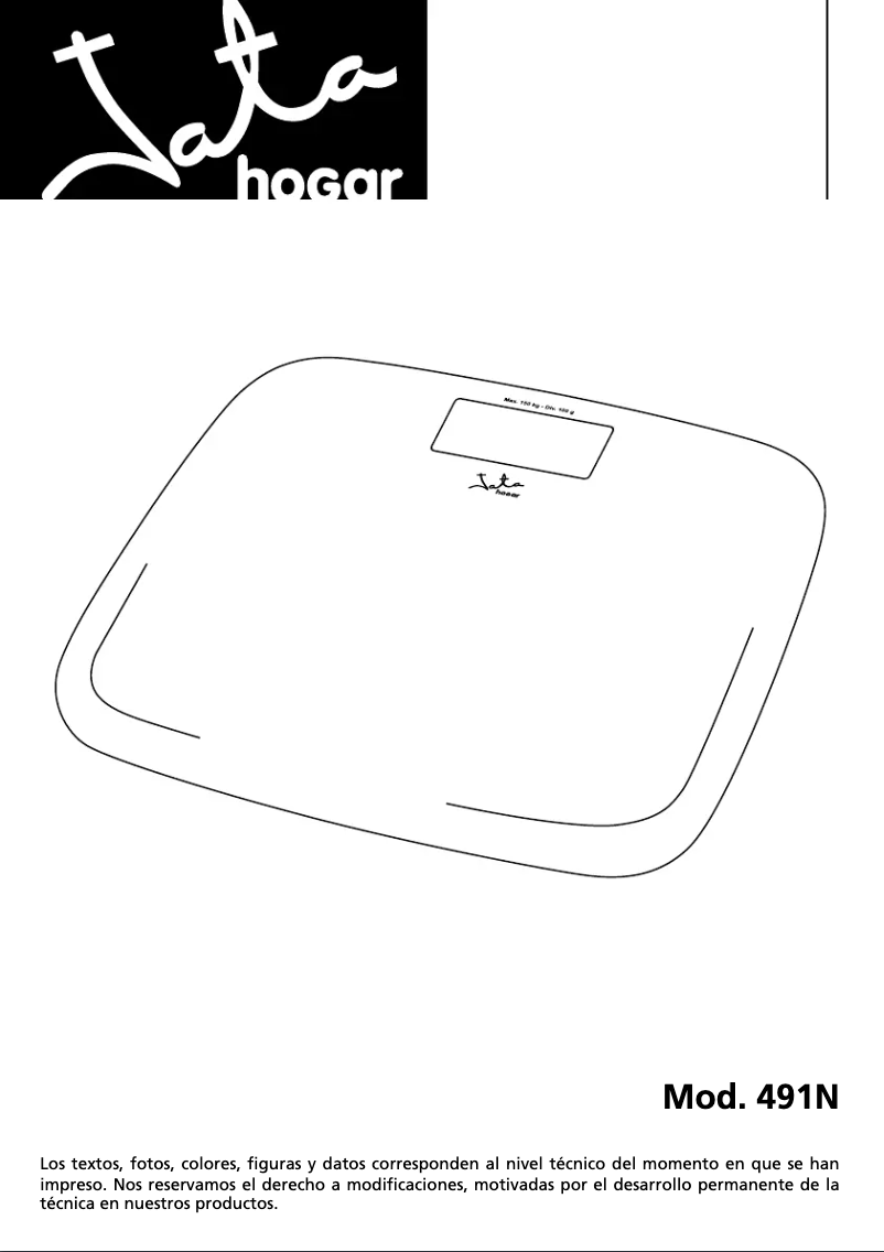 Page 1 de la notice Manuel utilisateur Jata 491N