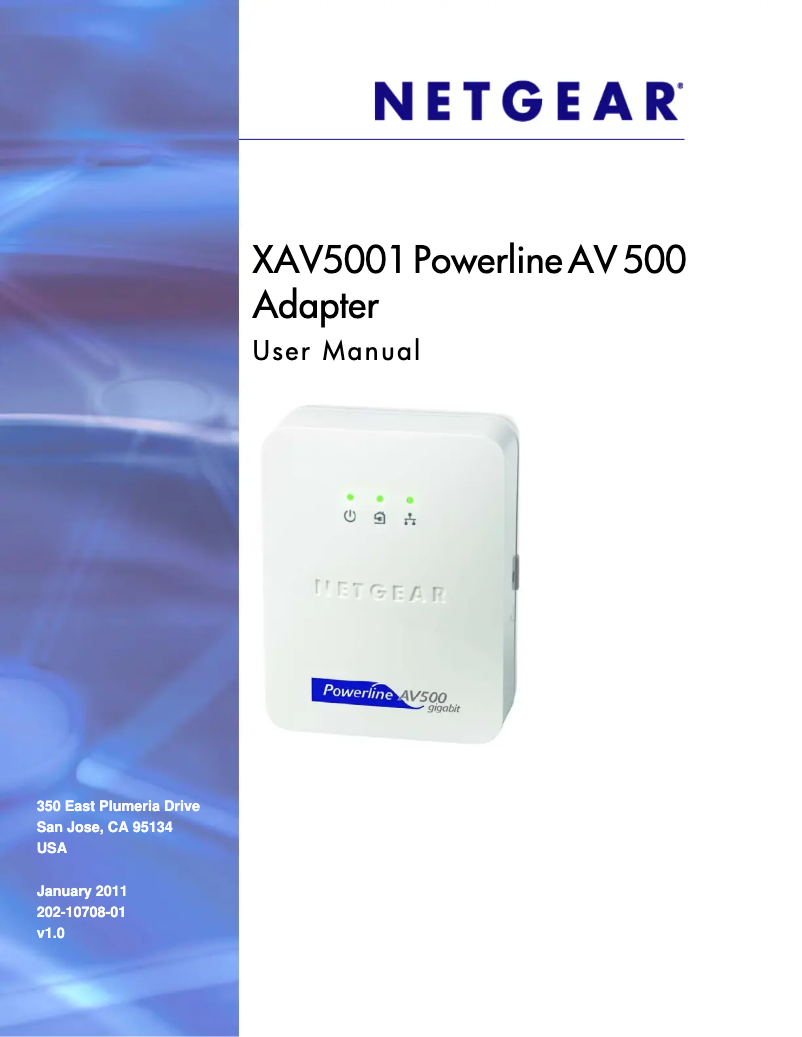 Page 1 de la notice Mode d'emploi Netgear XAV5001