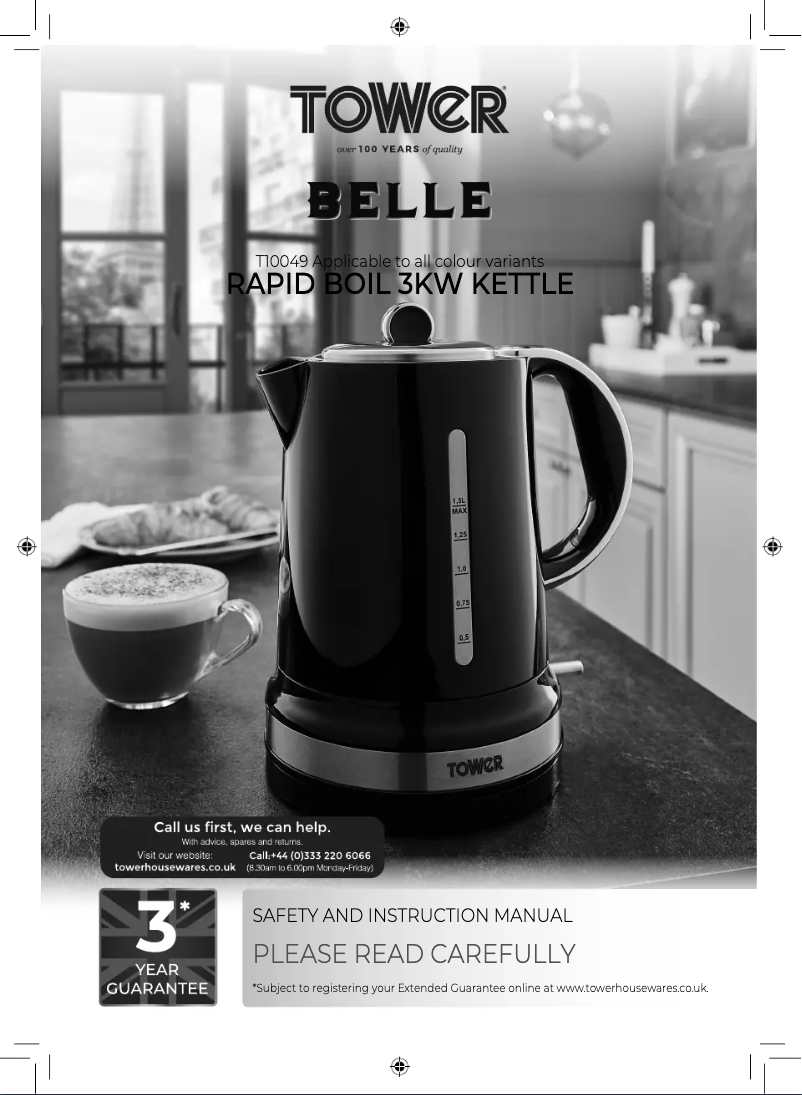 Page 1 de la notice Manuel utilisateur Tower Belle T10049