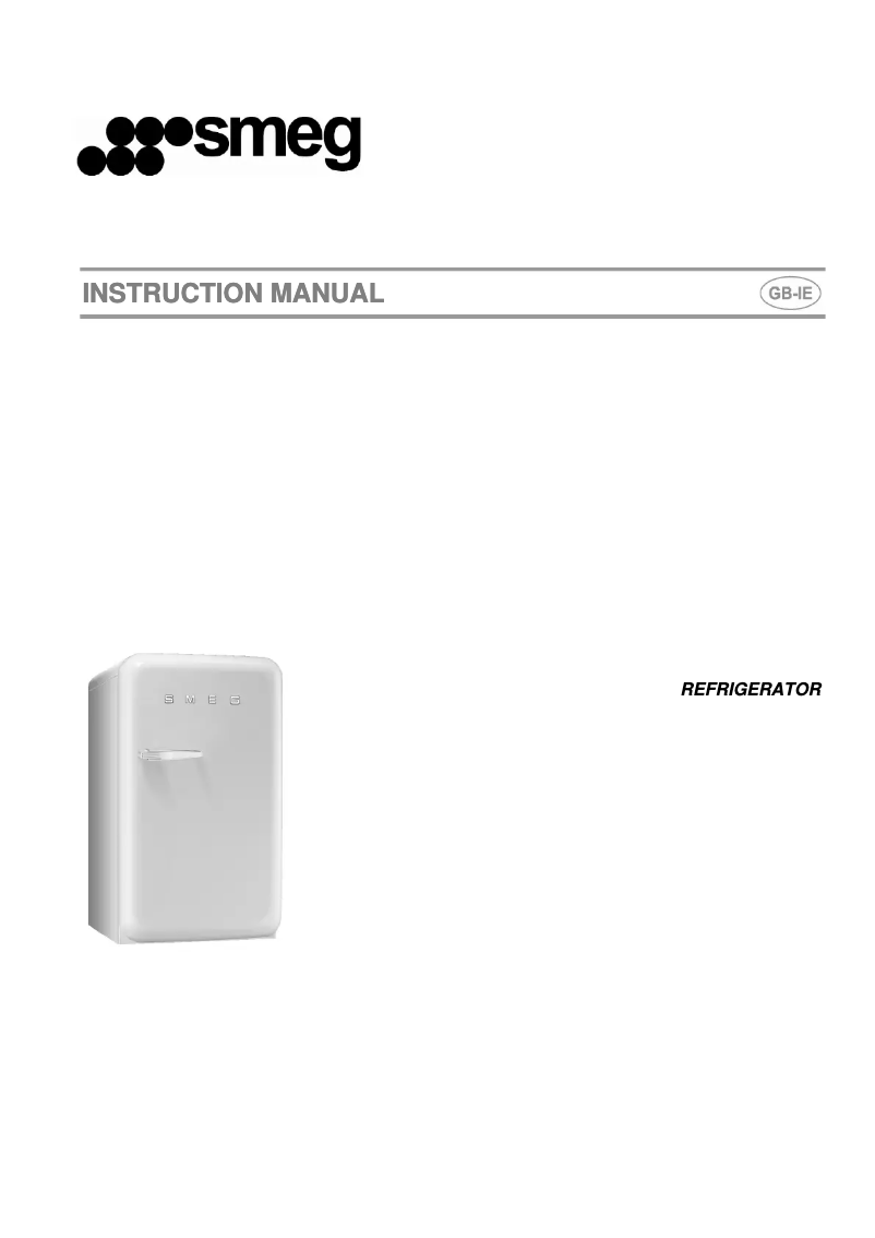 Page 1 de la notice Guide d'installation Smeg FAB5RRD