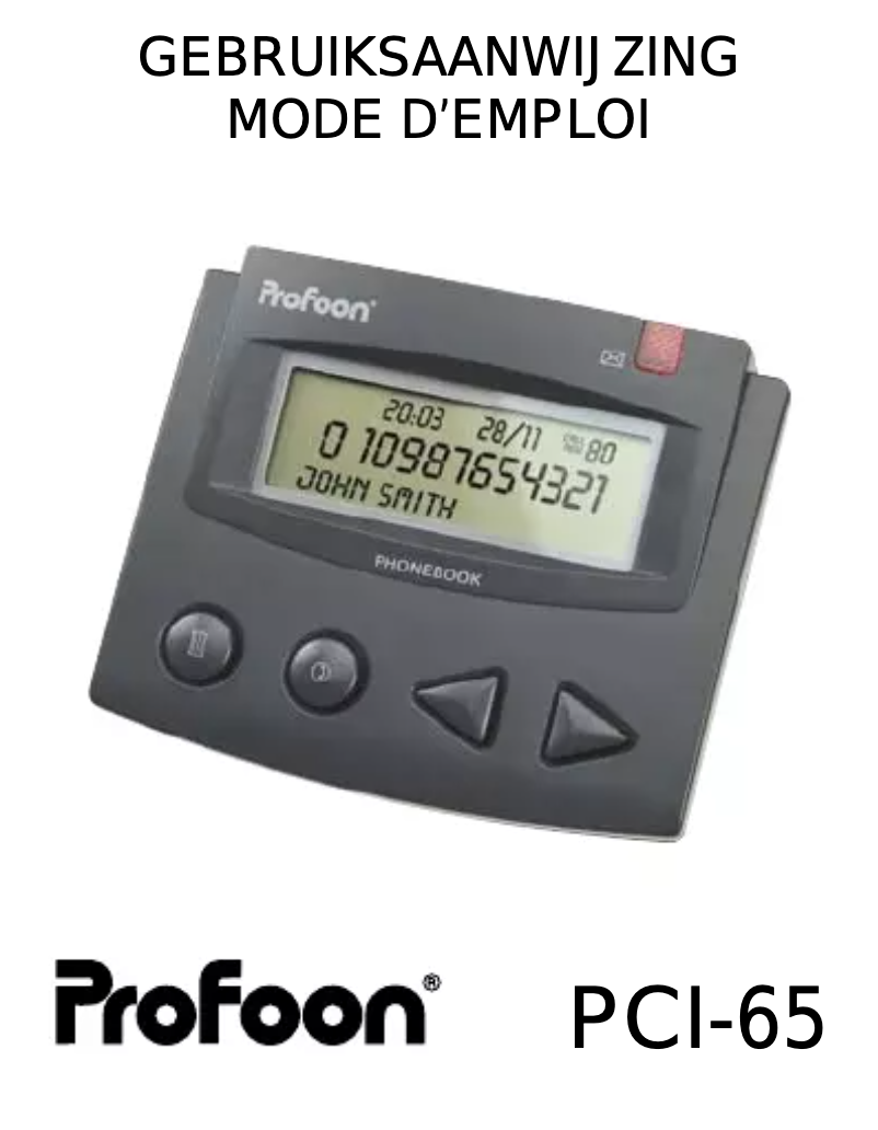 Page 1 de la notice Manuel utilisateur Profoon TX-910