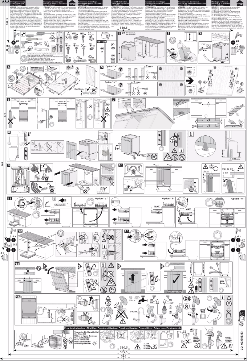Page 1 de la notice Guide d'installation AEG FSK94847P