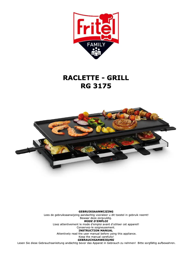 Page 1 de la notice Manuel utilisateur Fritel RG 3175