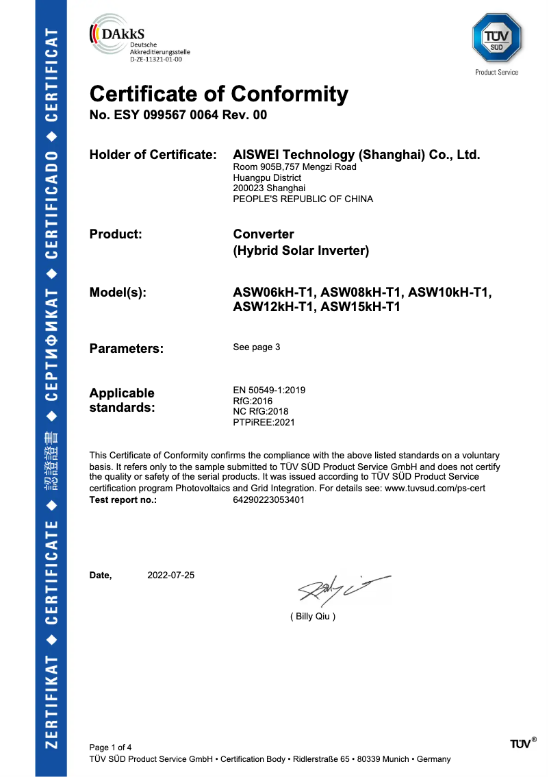 Página 1 del manual Guía de instalación Solplanet ASW08KH-T1