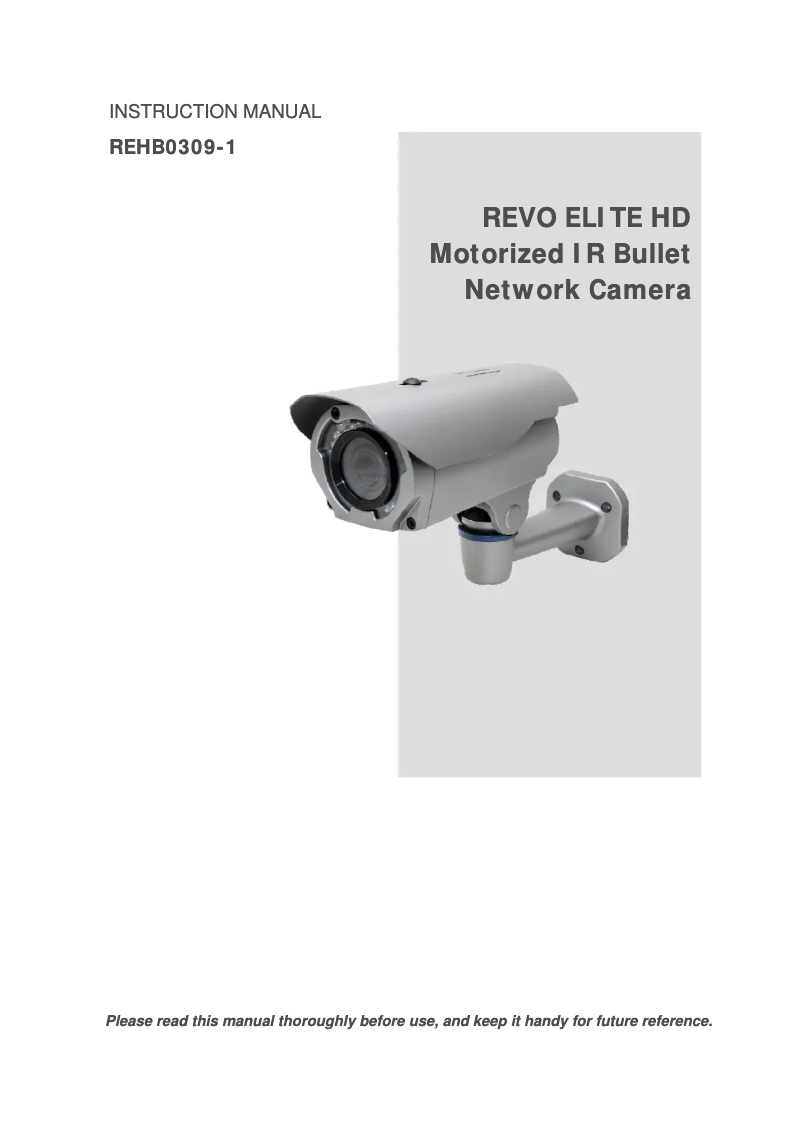 Page 1 de la notice Manuel utilisateur REVO Elite REHB0309-1