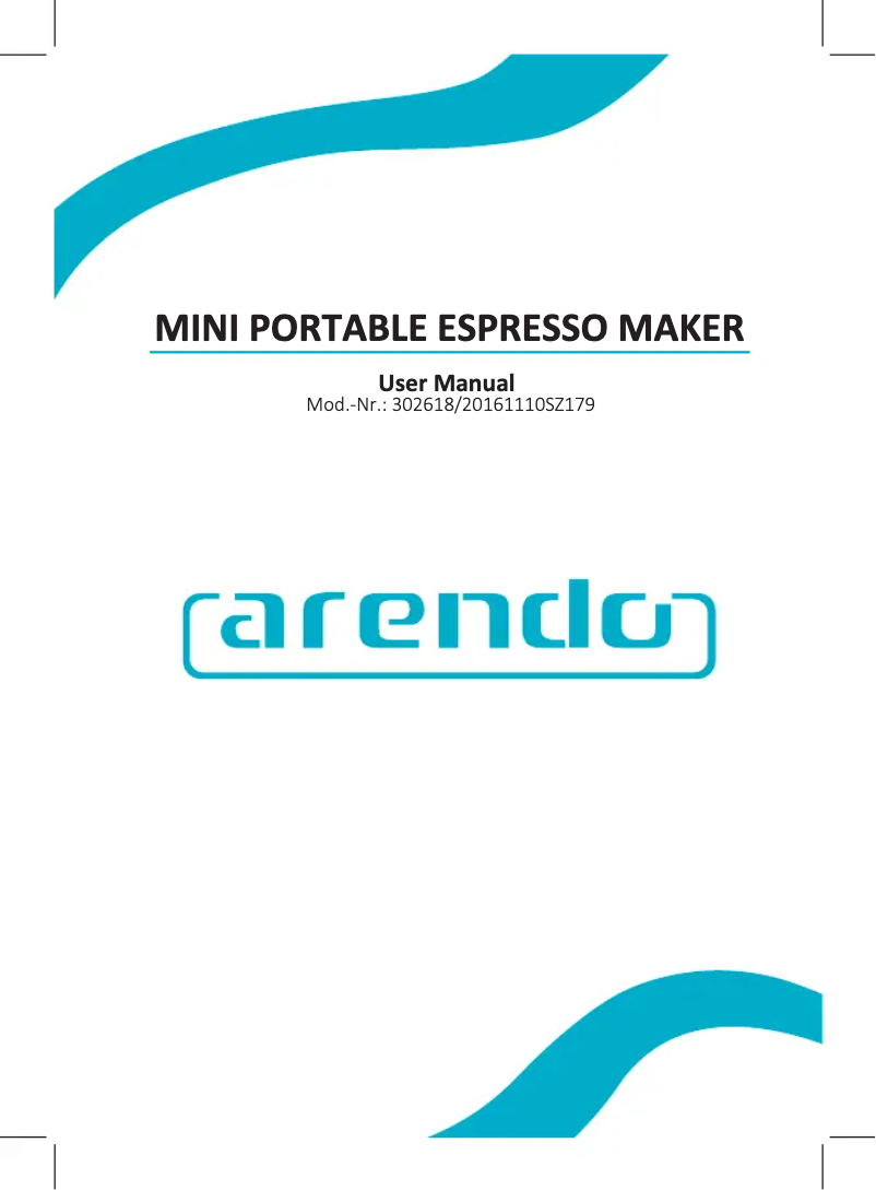 Page 1 de la notice Manuel utilisateur Arendo 302618