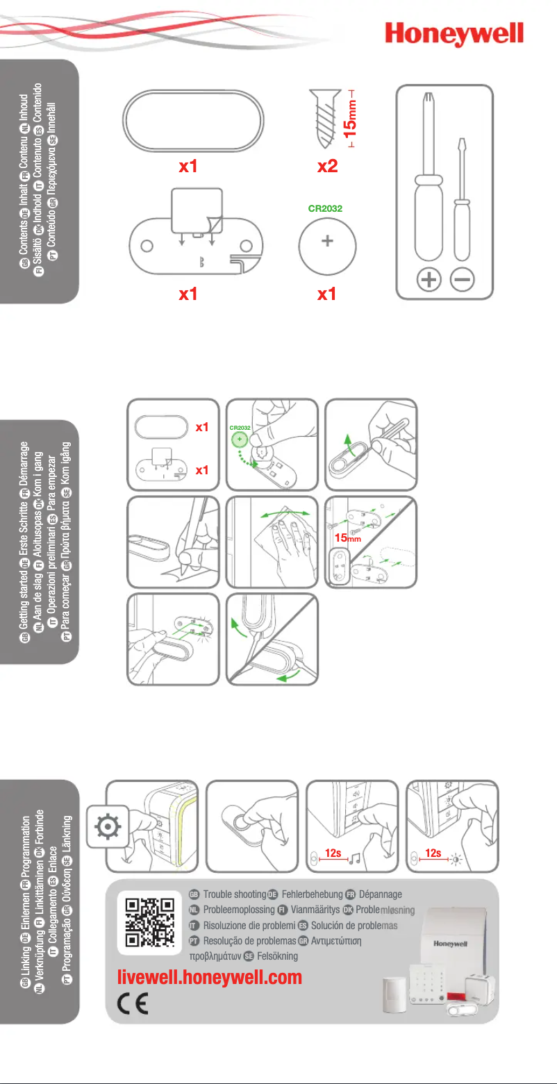 Page 1 de la notice Manuel utilisateur Honeywell DCP311G