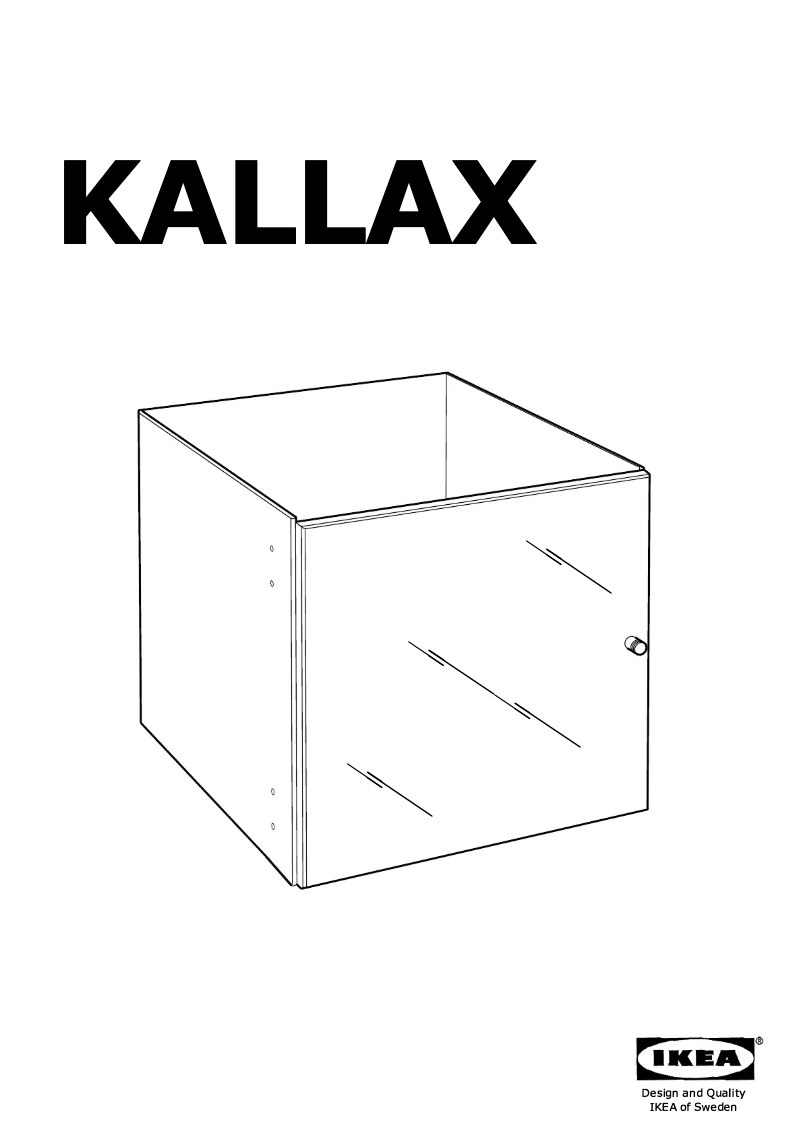 Page 1 de la notice Manuel utilisateur Ikea KALLAX 004.237.21