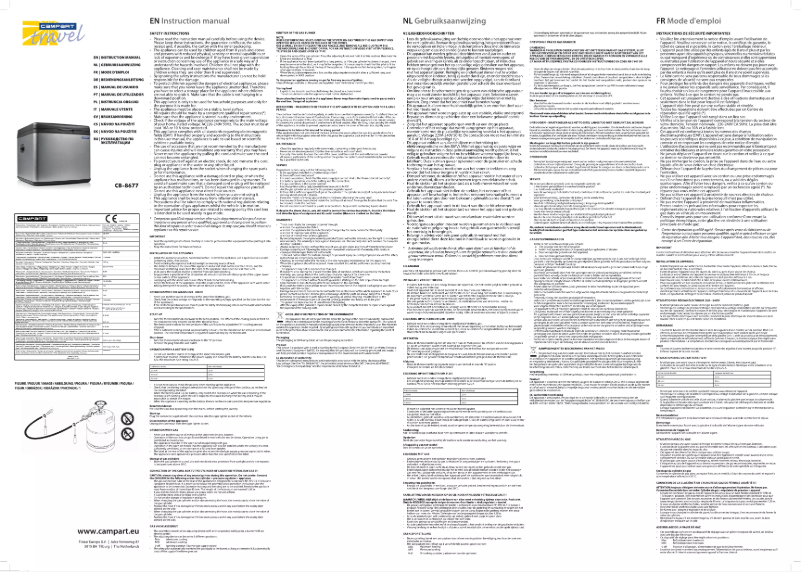 Page 1 de la notice Manuel utilisateur Campart CB-8677