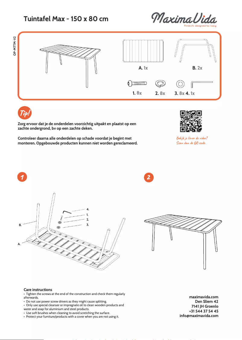 Page 1 of the manual User Manual MaximaVida Max