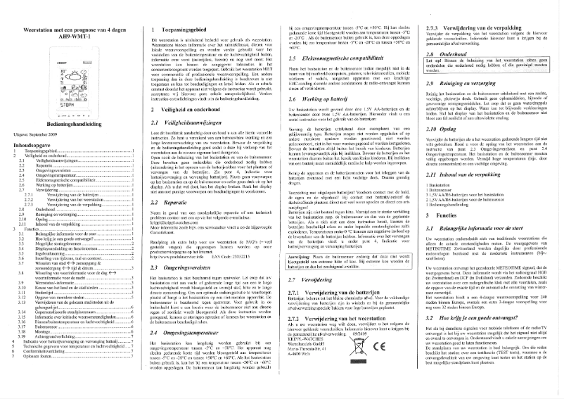Página 1 del manual Manual de usuario Ascot AH9 WMT 1