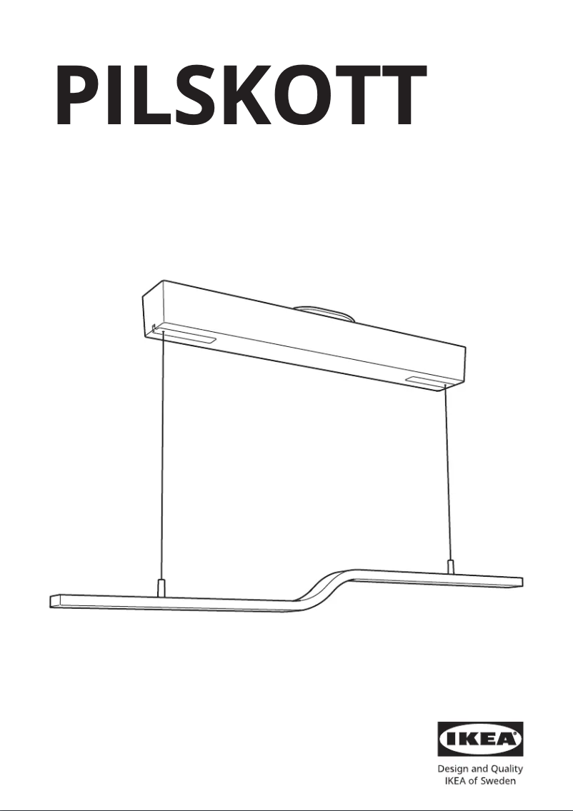 Page 1 de la notice Manuel utilisateur Ikea PILSKOTT 805.204.50
