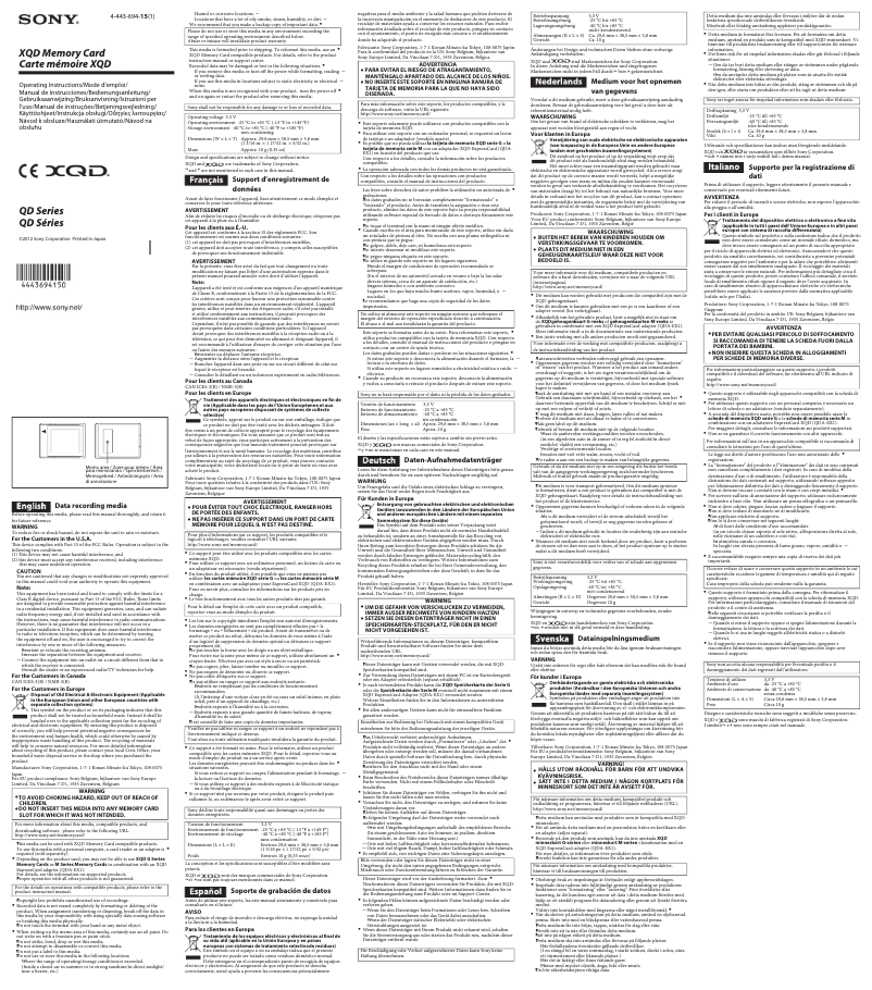 Page n°1 - Manuel utilisateur Sony QD-G32E