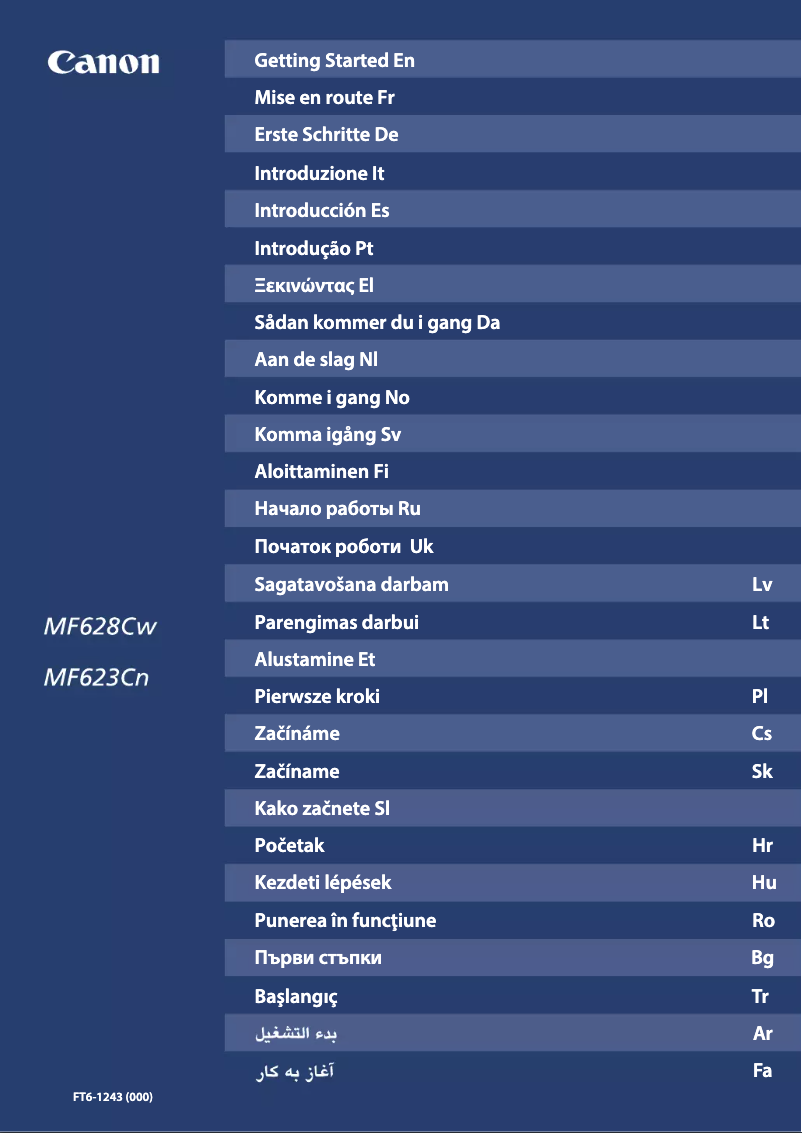 Page 1 de la notice Manuel utilisateur Canon i-SENSYS MF628Cw