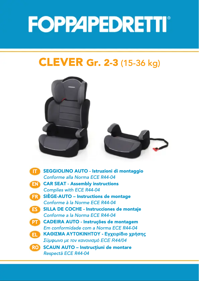 Page 1 de la notice Manuel utilisateur Foppapedretti Clever