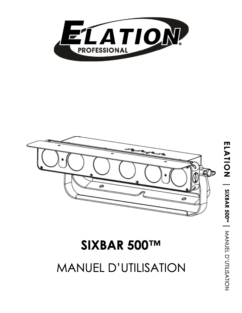 Page 1 of the manual User Manual Elation Sixbar 500