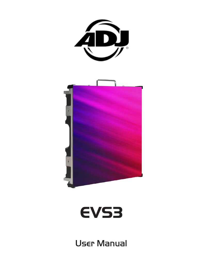 Page 1 de la notice Manuel utilisateur American DJ EVS3