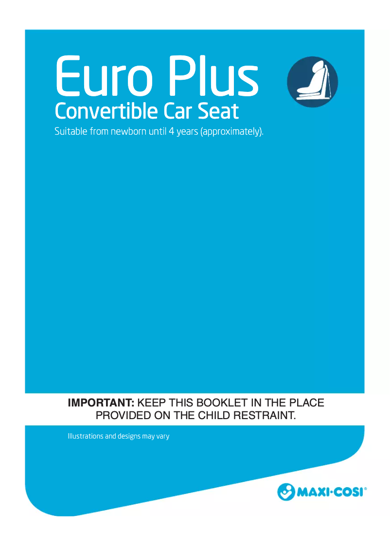 Page 1 de la notice Manuel utilisateur Maxi-Cosi Euro Plus