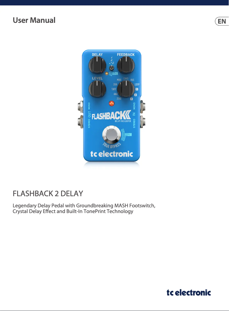 Page 1 de la notice Manuel utilisateur TC Electronic Flashback 2 Delay