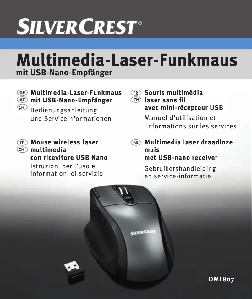 Page 1 de la notice Manuel utilisateur SilverCrest OML807