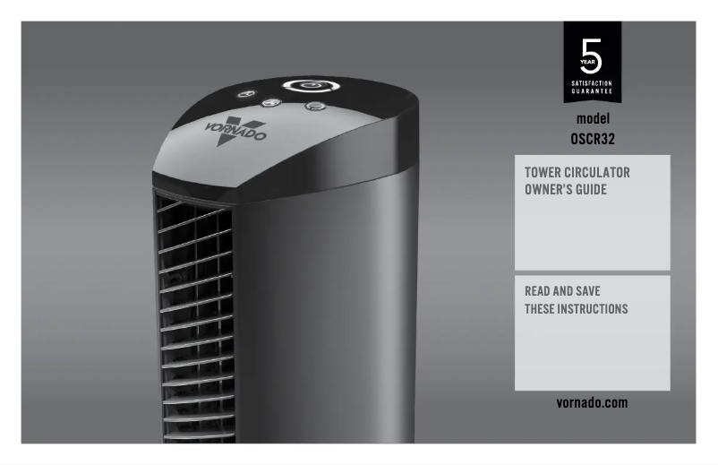 Page 1 de la notice Manuel utilisateur Vornado OSCR32