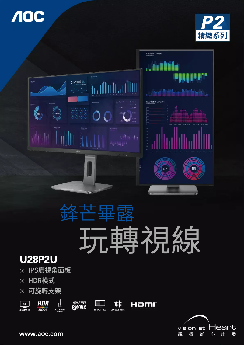 Página 1 del manual Catálogo AOC U28P2U